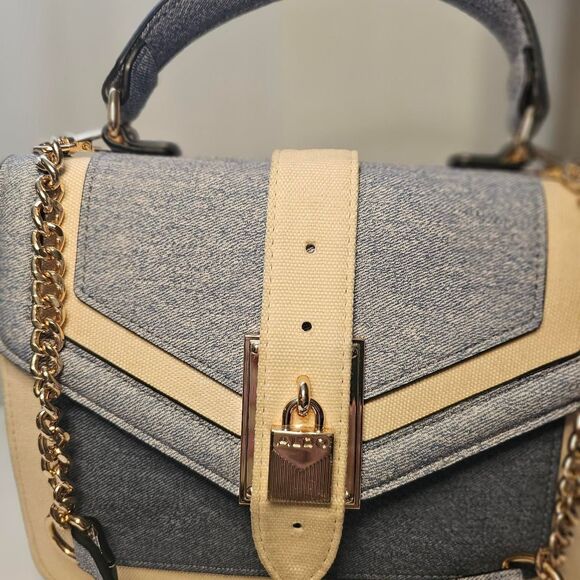 Aldo Women's Cream and Denim Purse - Picture 4 of 7
